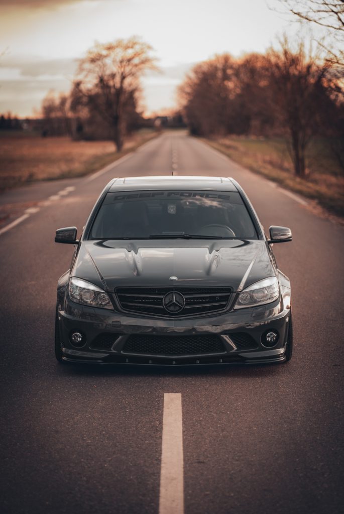 Mercedes foliert in der Farbe Slate Grey