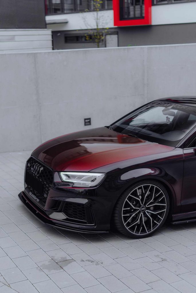 Audi RS3 foliert mit der Car Wrapping Farbe Black Opalus