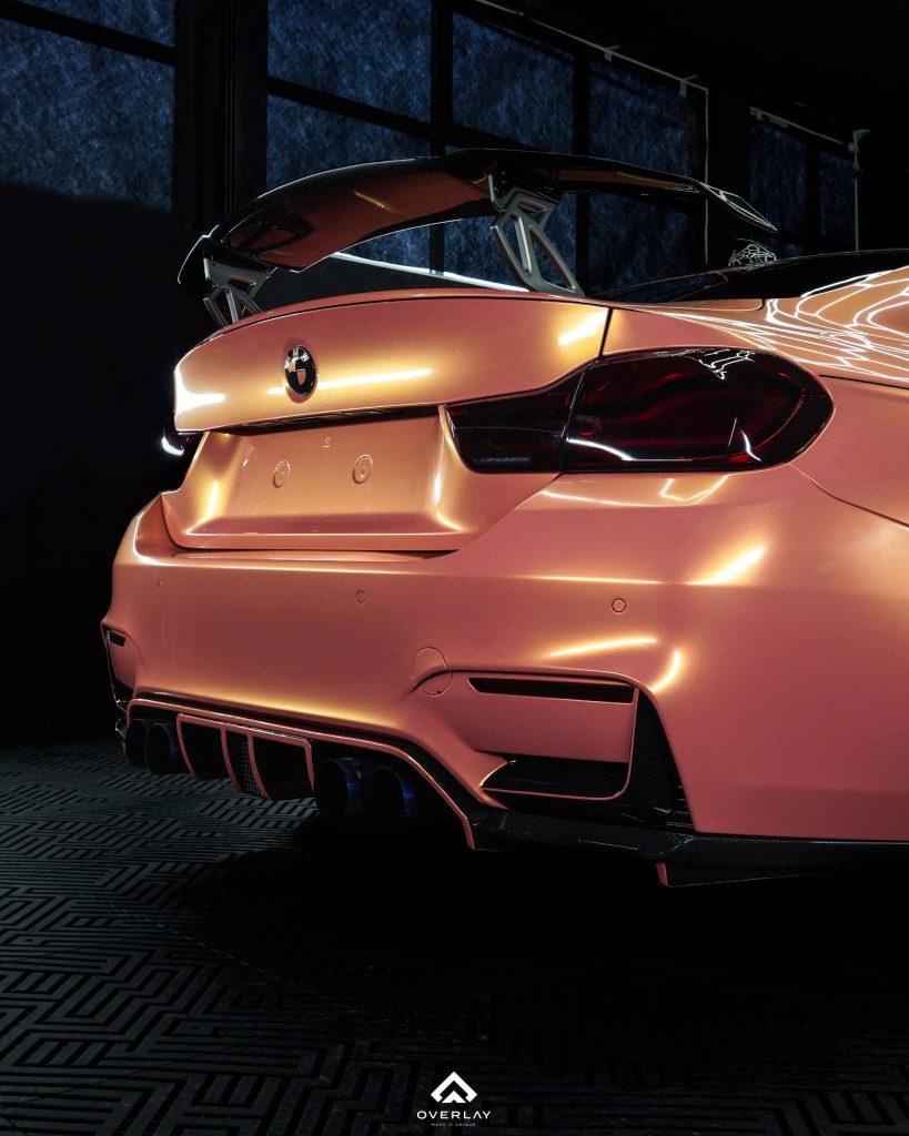 Car Wrapping Farbe Perfect Peach foliert auf BMW