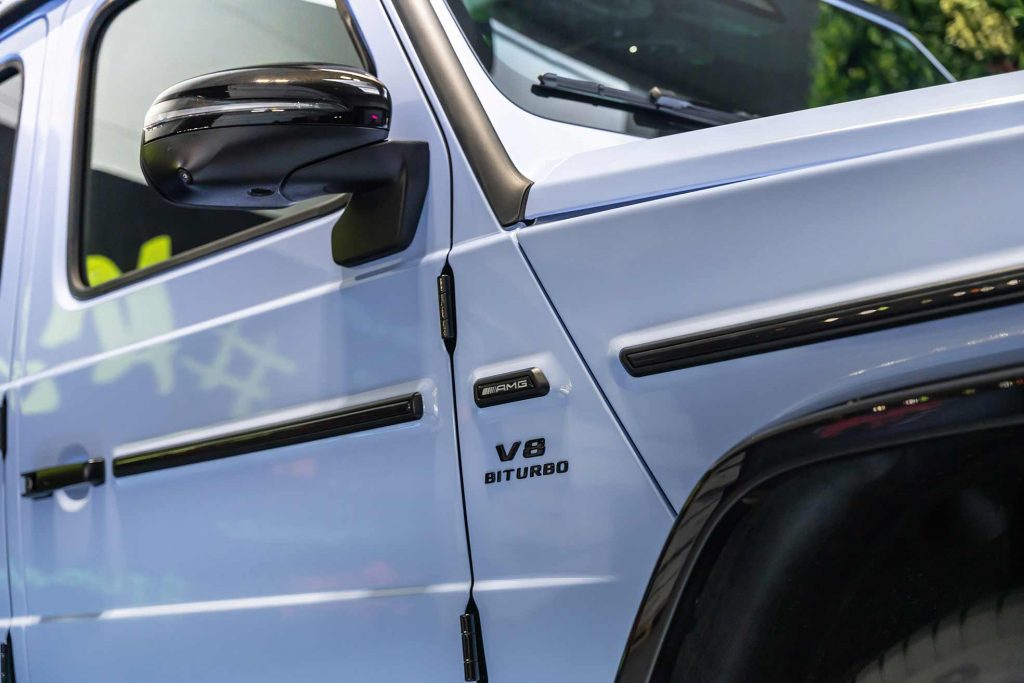 Mercedes foliert mit der Car Wrapping Farbe Arctic Paradise