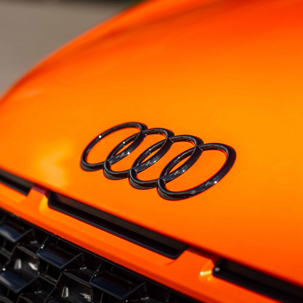 Audi Logo auf der PWF Exclusive Line Punisher Orange