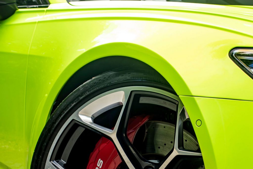 Audi foliert mit der PWF PERFORMANCE Folie Electric Lime