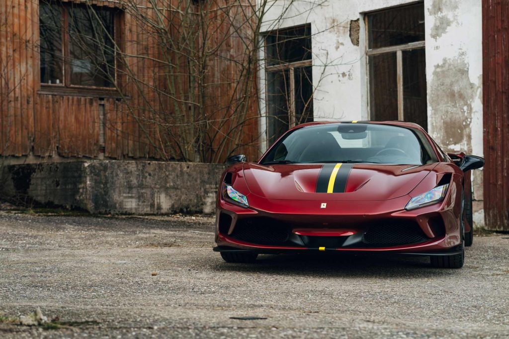 Ferrari F8 foliert mit der Car Wrapping Farbe Toxic Apple